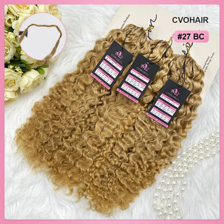 #27 Burmese Curly Crochet Human Hair Extensions CVOHAIR