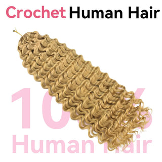 #27 Deep Wave Crochet Human Hair Extensions CVOHAIR