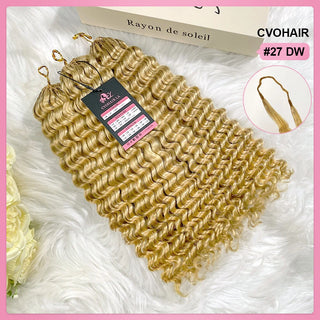 #27 Deep Wave Miracle Knots Crochet Human Hair Extensions CVOHAIR