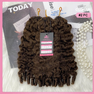 #2 France Curly Miracle Knots Crochet Human Hair Extensions CVOHAIR