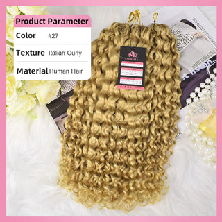 #27 Italian Curly Miracle Knots Crochet Human Hair Extensions CVOHAIR