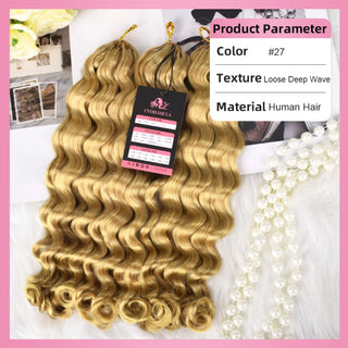 #27 loose Deep Wave Miracle Knots Crochet Human Hair Extensions CVOHAIR