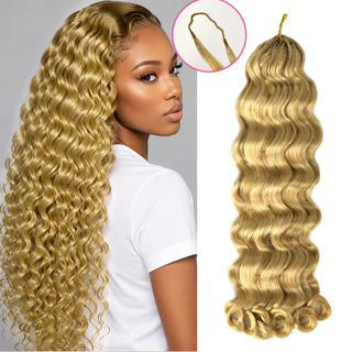 #27 loose Deep Wave Miracle Knots Crochet Human Hair Extensions CVOHAIR