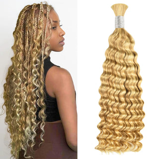 #27/613 Deep Wave Bohemian Human Hair For Braiding CVOHAIR