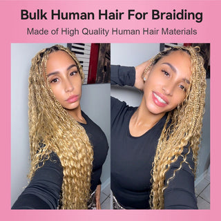 #27/613 Deep Wave Bohemian Human Hair For Braiding CVOHAIR