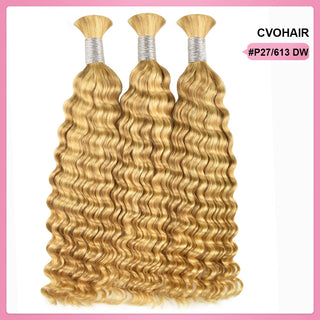 #27/613 Deep Wave Bohemian Human Hair For Braiding CVOHAIR