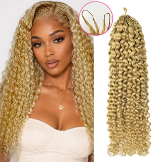 #27 Deep Curly Miracle Knots Crochet Human Hair Extensions CVOHAIR