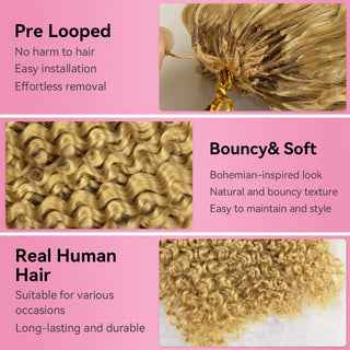 #27 Deep Curly Miracle Knots Crochet Human Hair Extensions CVOHAIR