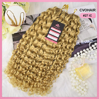 #27 Italian Curly Miracle Knots Crochet Human Hair Extensions CVOHAIR