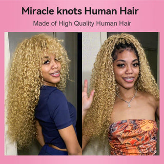 #27 Pixie Curly 100% Human Hair Miracle Knots Crochet Hair Extensions CVOHAIR