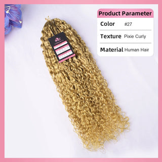 #27 Pixie Curly 100% Human Hair Miracle Knots Crochet Hair Extensions CVOHAIR