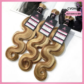 #27/30/613 100% Human Hair Braid Body Wave Styles CVOHAIR