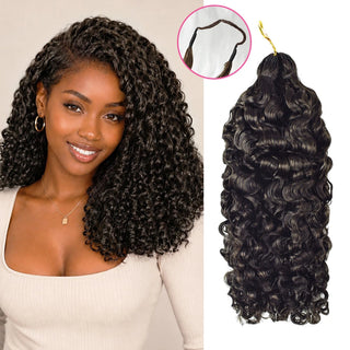 #2A Burmese Curly Miracle Knots Crochet Human Hair Extensions CVOHAIR