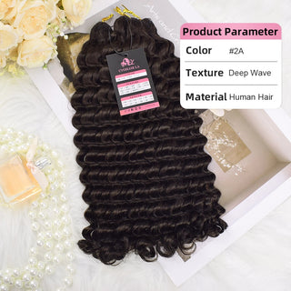 #2A Deep Wave Miracle Knots Crochet Human Hair Extensions CVOHAIR