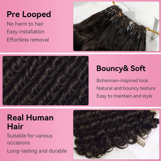 #2A Deep Wave Miracle Knots Crochet Human Hair Extensions CVOHAIR