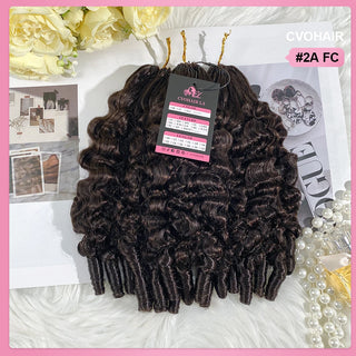 #2A France Curly Miracle Knots Crochet Human Hair Extensions CVOHAIR