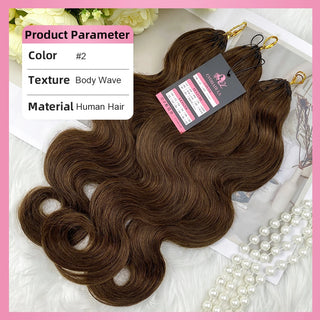 #2 Body Wave Miracle Knots Crochet Human Hair Extensions CVOHAIR