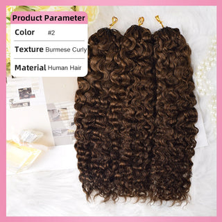 #2 Burmese Curly Miracle Knots Crochet Human Hair Extensions CVOHAIR