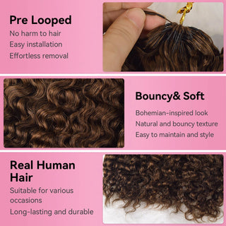 #2 Burmese Curly Miracle Knots Crochet Human Hair Extensions CVOHAIR