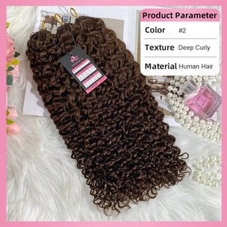 #2 Deep Curly Miracle Knots Crochet Human Hair Extensions CVOHAIR