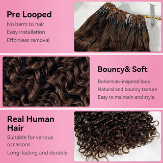 #2 Deep Curly Miracle Knots Crochet Human Hair Extensions CVOHAIR