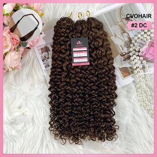 #2 Deep Curly Miracle Knots Crochet Human Hair Extensions CVOHAIR