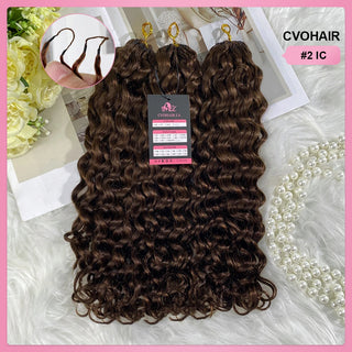 #2 Italian Curly Miracle Knots Crochet Human Hair Extensions CVOHAIR
