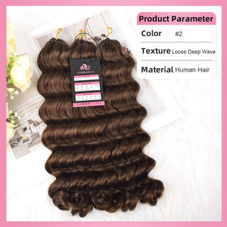 #2 Loose Deep Wave Miracle Knots Crochet Human Hair Extensions CVOHAIR