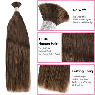 #2 Straight Boho Braids No Weft Bulk Hair for Human Hair CVOHAIR