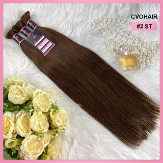 #2 Straight Boho Braids No Weft Bulk Hair for Human Hair CVOHAIR