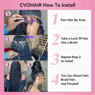 #2 100% Human Hair Braid Body Wave Styles CVOHAIR