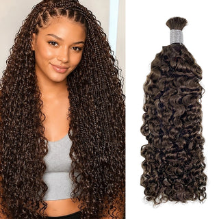 #2 Burmese Curly Bulk Human Hair For Boho Braids CVOHAIR