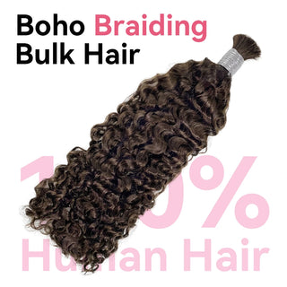 #2 Burmese Curly Bulk Human Hair For Boho Braids CVOHAIR