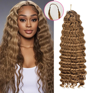 #30 Deep Wave Crochet Human Hair Extensions CVOHAIR