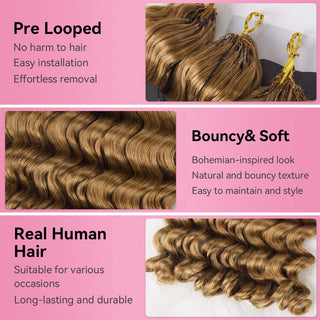 #30 Loose Deep Wave Miracle Knots Crochet Human Hair Extensions CVOHAIR