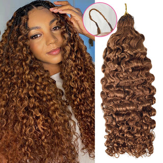 #30A Burmese Curly Miracle Knots Crochet Human Hair Extensions CVOHAIR