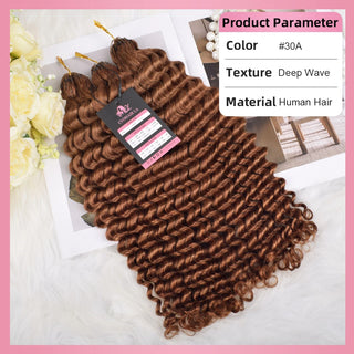 #30A Deep Wave Miracle Knots Crochet Human Hair Extensions CVOHAIR