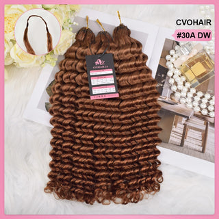 #30A Deep Wave Miracle Knots Crochet Human Hair Extensions CVOHAIR
