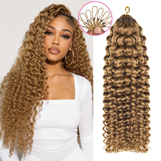 #30 Deep Curly Miracle Knots Crochet Human Hair Extensions CVOHAIR