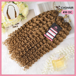 #30 Deep Curly Miracle Knots Crochet Human Hair Extensions CVOHAIR