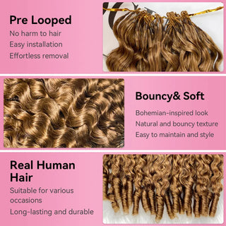 #30 France Curly 100% Human Hair Hair Extensions CVOHAIR