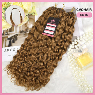 #30 Italian Curly Miracle Knots Crochet Human Hair Extensions CVOHAIR
