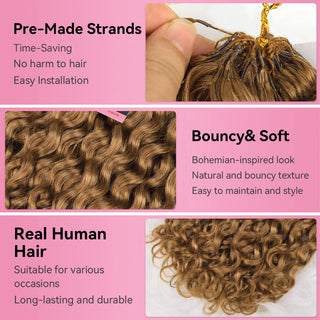 #30 Italian Curly Miracle Knots Crochet Human Hair Extensions CVOHAIR
