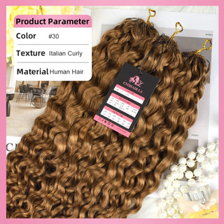 #30 Italian Curly Miracle Knots Crochet Human Hair Extensions CVOHAIR