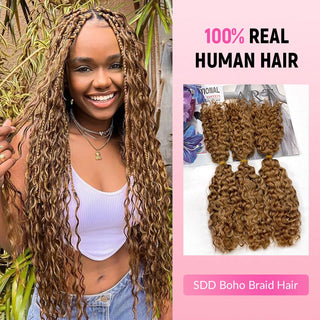 #30 SDD Boho Braids Human Hair CVOHAIR