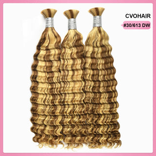 #30/613 Deep Wave Bohemian Human Hair For Braiding CVOHAIR