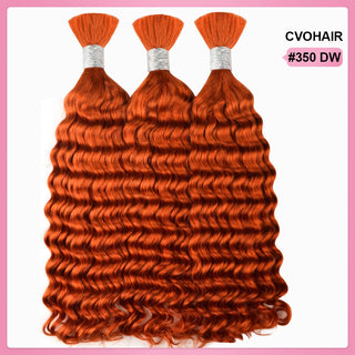 #350 Deep Wave Bulk Human Hair For Braiding CVOHAIR