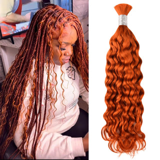 #350 Water Wave Bulk Human Hair For Braiding CVOHAIR