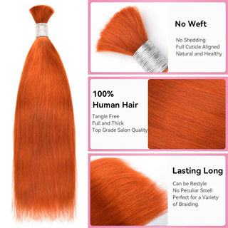 #350 Straight Boho Braids No Weft Bulk Hair for Human Hair CVOHAIR