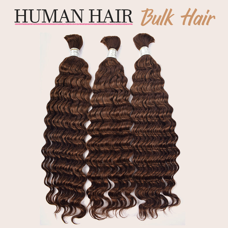 CVOHAIR Deep Wave Bulk Hair For Braiding 3 Pcs/pack 
